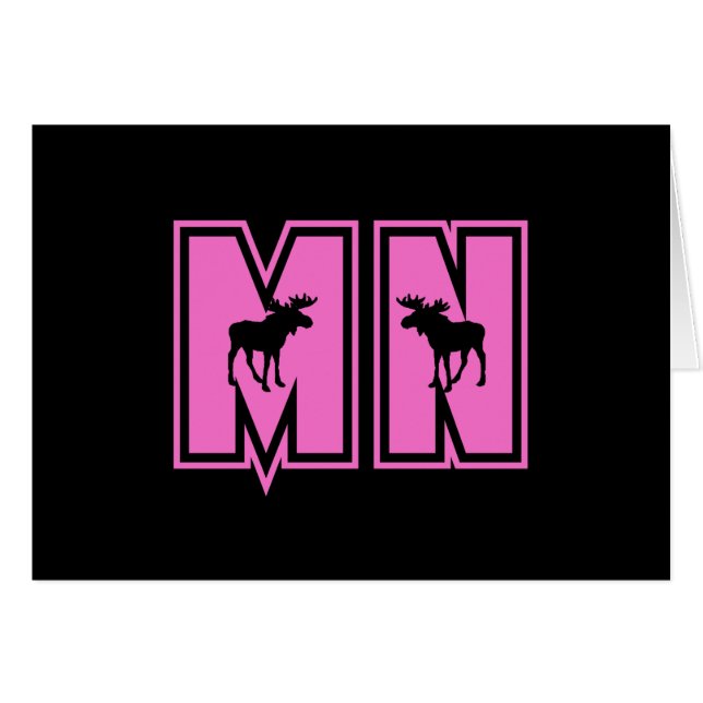 Minnesota Moose Hälsningskort (Framsidan Horizontal)