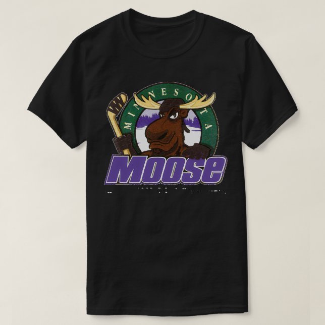 Minnesota Moose Hockey 2 T Shirt (Design framsida)