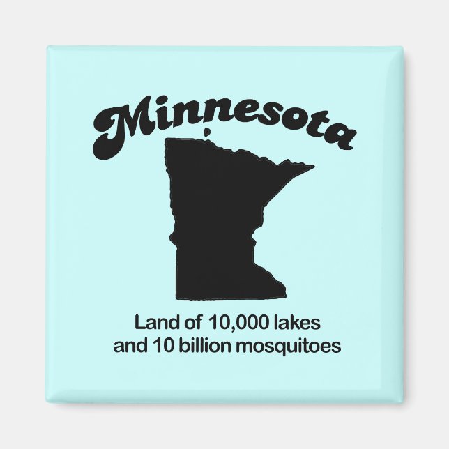Minnesota Motto - Land på 10 000 sjöar Magnet (Framsidan)