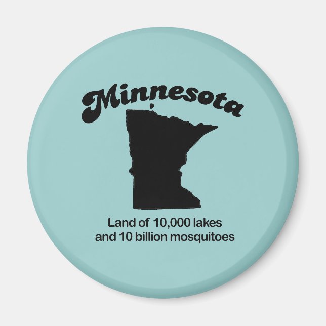 Minnesota Motto - Land på 10 000 sjöar Magnet (Framsidan)