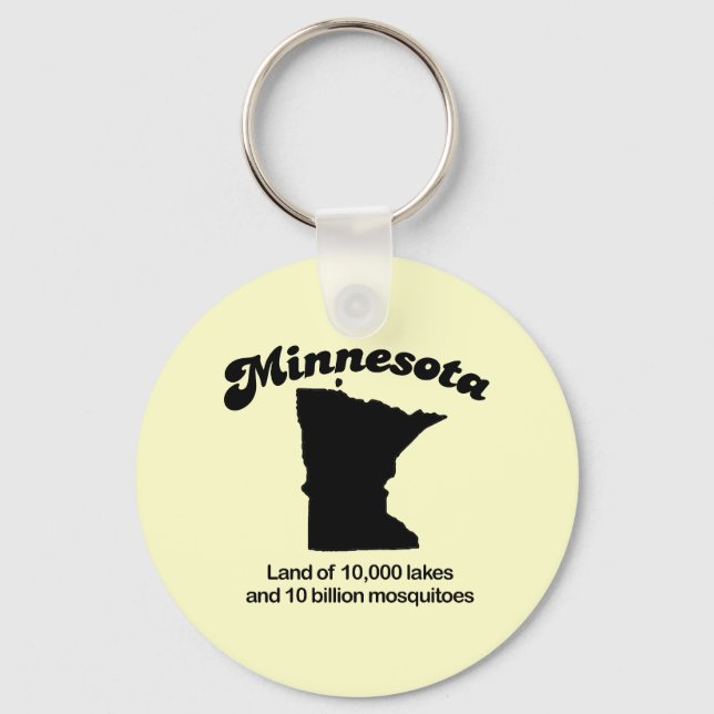 Minnesota Motto - Land på 10 000 sjöar Nyckelring (Framsida)