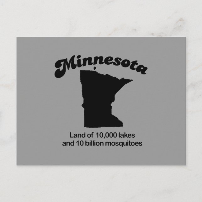 Minnesota Motto - Land på 10 000 sjöar Vykort (Framsida)