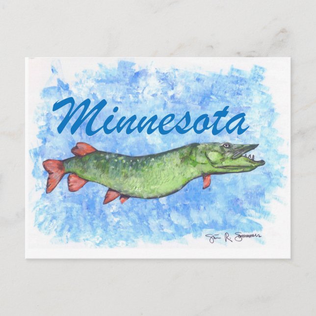 Minnesota Musky Vykort (Framsida)