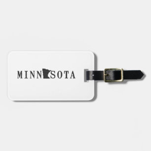 Minnesota namn med det statliga formade brev bagagebricka