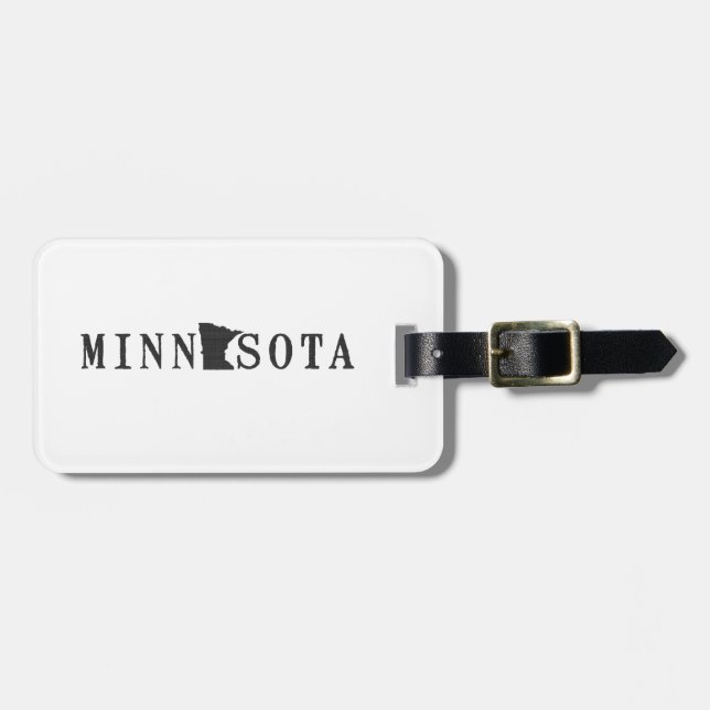 Minnesota namn med det statliga formade brev bagagebricka (Horisontell Framsida)