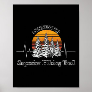 Minnesota Natur Superior Hiking Trail Heartbeat F Poster