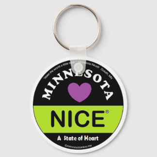 "Minnesota Nice -a State of Heart"-nyckelkedjan Nyckelring