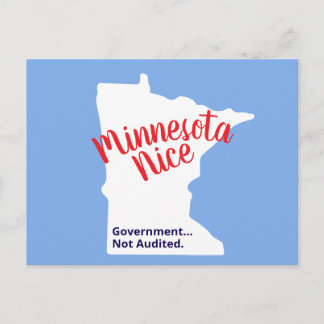 Minnesota Nice, Government Not Audited – Funny MN Vykort