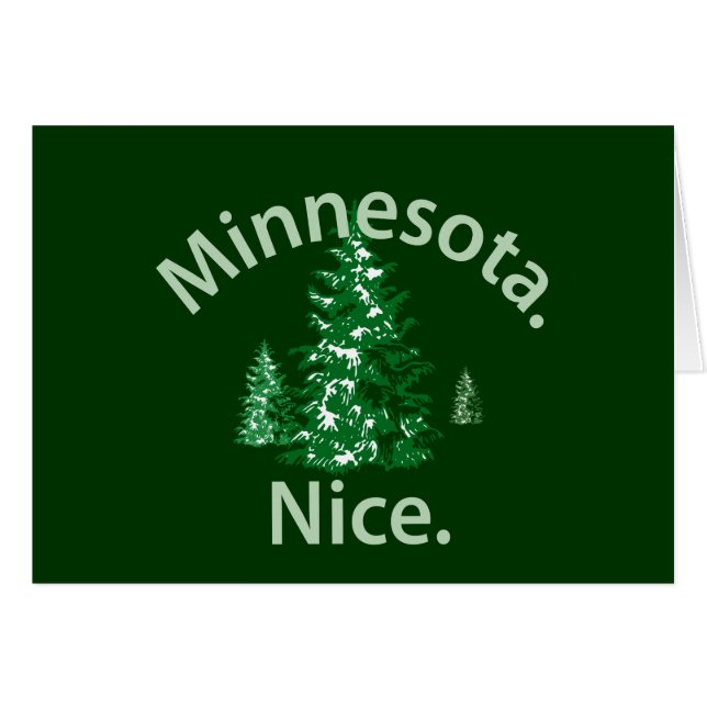 Minnesota Nice. Period! Hälsningskort (Framsidan Horizontal)