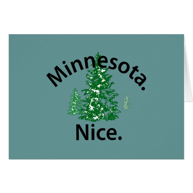 Minnesota Nice. Period! (svart text) Hälsningskort (Framsidan Horizontal)