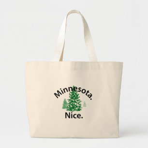Minnesota Nice. Period! (svart text) Jumbo Tygkasse