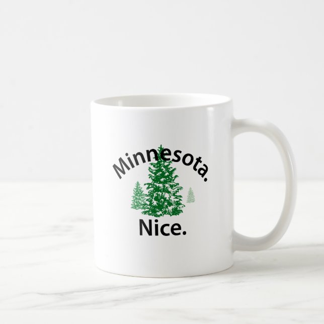 Minnesota Nice. Period! (svart text) Kaffemugg (Höger)