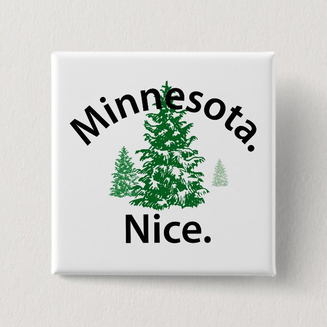 Minnesota Nice. Period! (svart text) Knapp (Framsida)