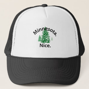 Minnesota Nice. Period! (svart text) Truckerkeps