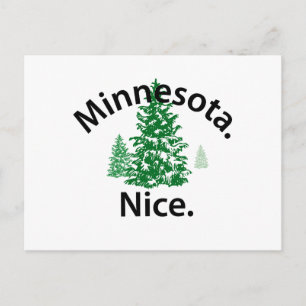 Minnesota Nice. Period! (svart text) Vykort