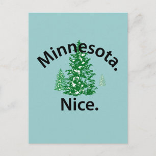Minnesota Nice. Period! (svart text) Vykort