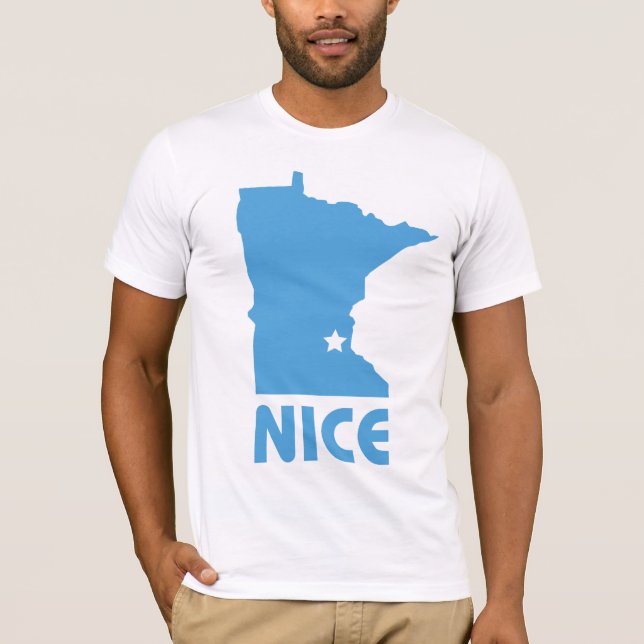 Minnesota Nice roligt Bella Canvas Passande T Tee (Framsida)