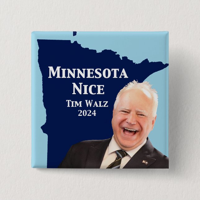 Minnesota Nice Tim Walz Knapp (Framsida)