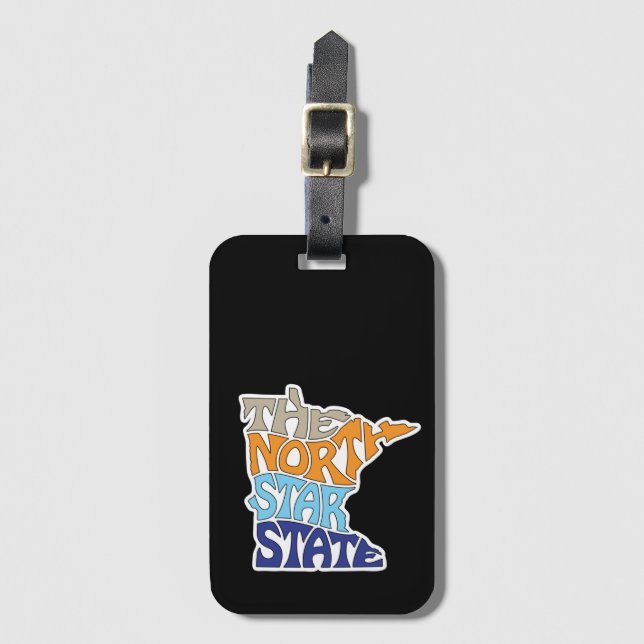 Minnesota Nickname Ord Art Bagagebricka (Framsida vertikal)