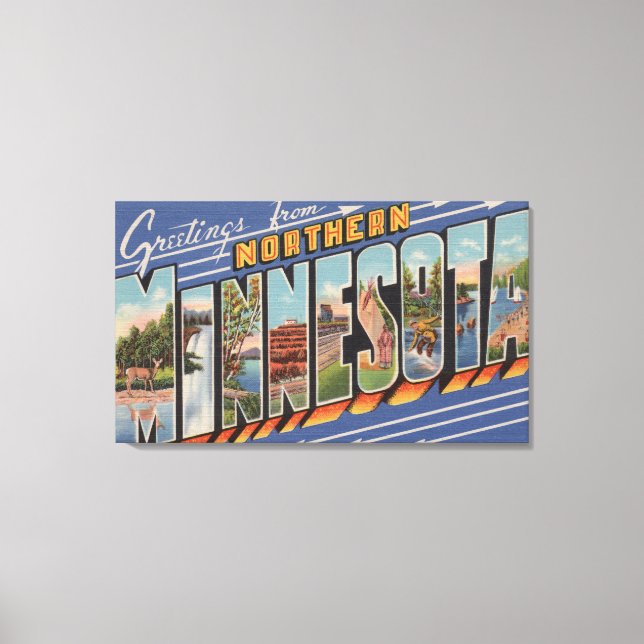 Minnesota (norra) - Stora Brev-scenerna Canvastryck (Framsida)