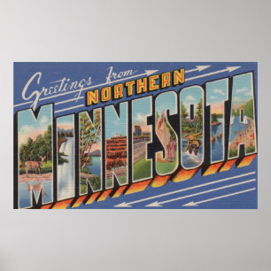 Minnesota (norra) - Stora Brev-scenerna Poster