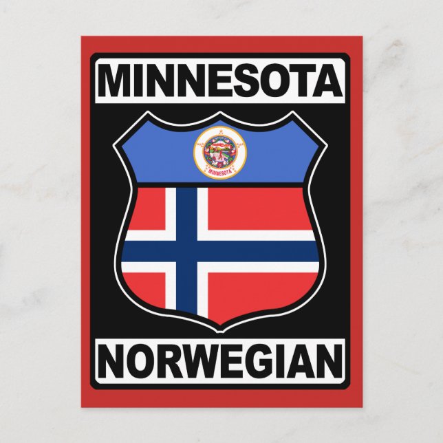 Minnesota, norsk amerikansk postkort vykort (Framsida)