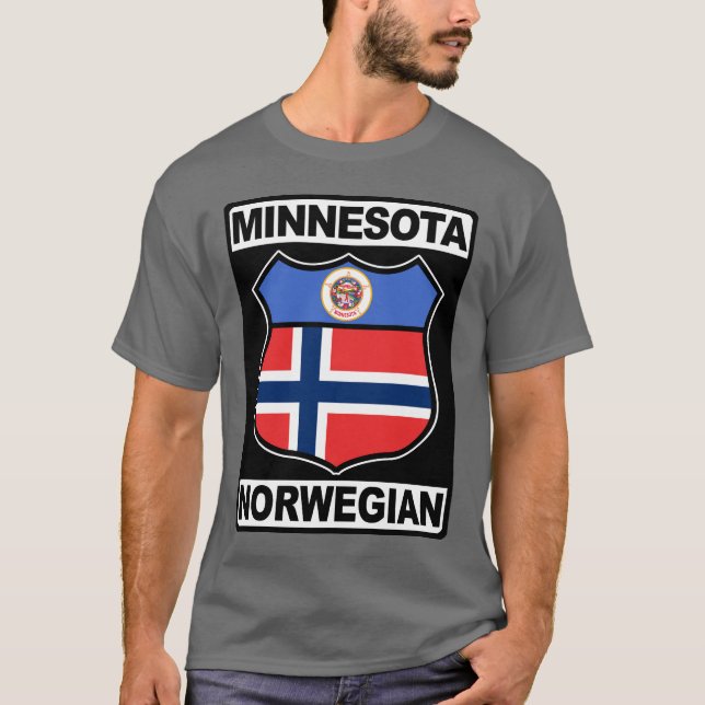 Minnesota Norsk amerikansk Tee Shirt (Framsida)