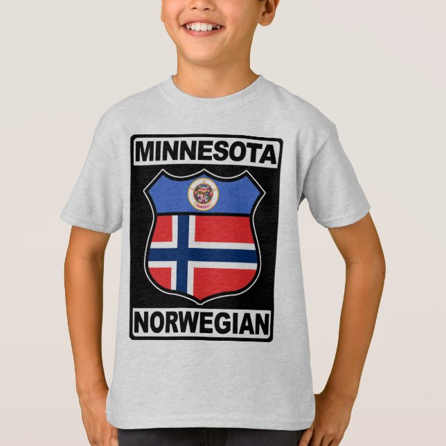 Minnesota Norsk amerikansk Tee Shirt (Framsida)
