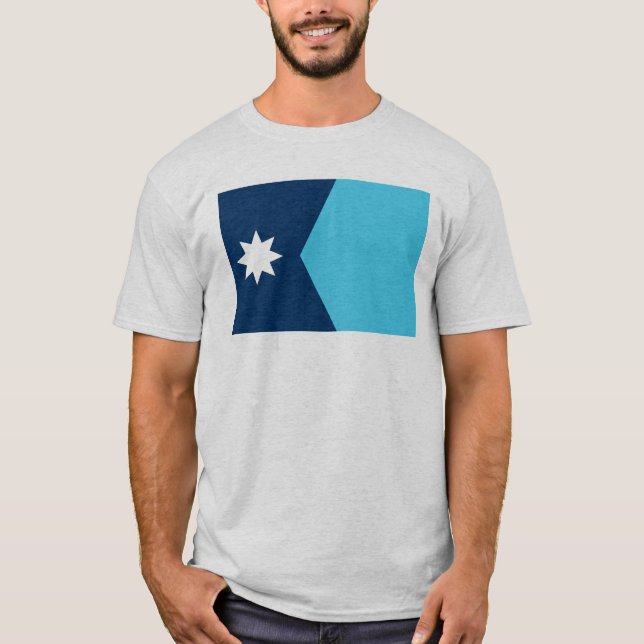 Minnesota North Star Flagga T Shirt (Framsida)