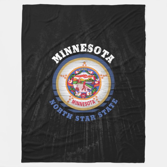 MINNESOTA NORTH STAR STATLIG FLAGGA FLEECEFILT (Framsidan)