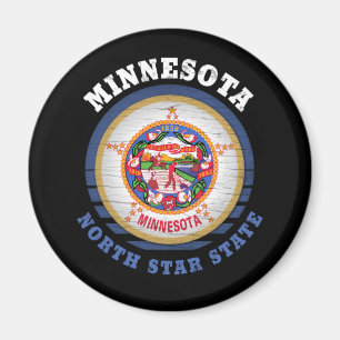 MINNESOTA NORTH STAR STATLIG FLAGGA MAGNET