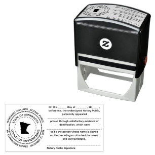 Minnesota Notary Public Acknoement Frimärke Självfärgande Stämpel