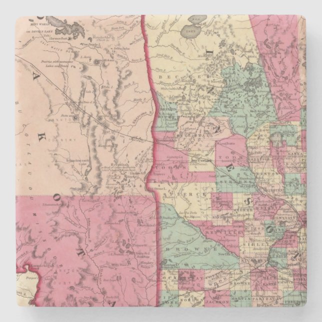 Minnesota och Dakota Underlägg Sten (Framsidan)