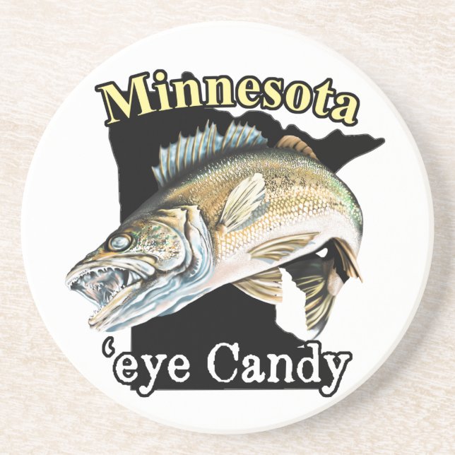 Minnesota "Öga Candy Funny Walleye Fishing Underlägg (Framsidan)