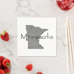 Minnesota Old Grått Chalkboard Minnesotan Party Pappersservett