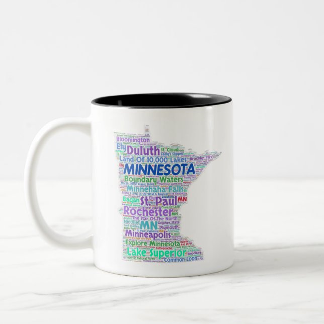 Minnesota ordmoln Två-Tonad mugg (Vänster)