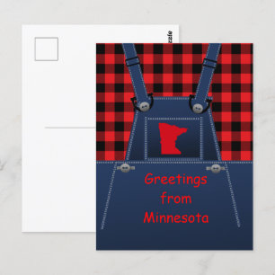 Minnesota Overalls Buffalo Play Vykort