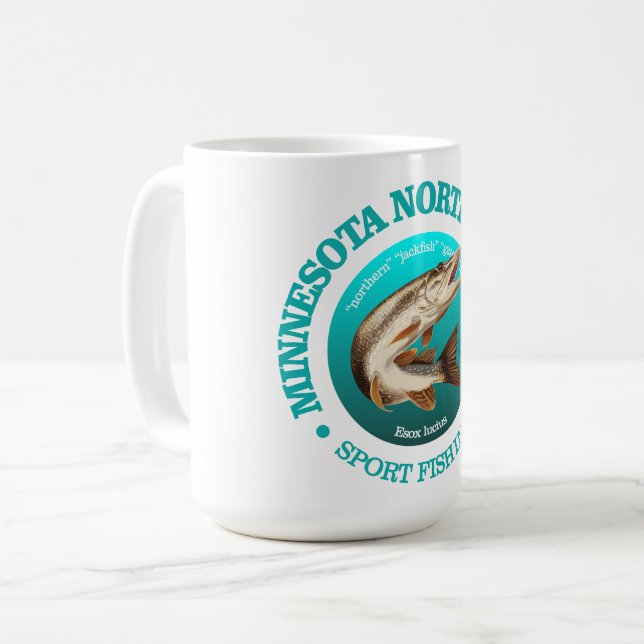 Minnesota Pike Fishing Kaffemugg (Framsida vänster)