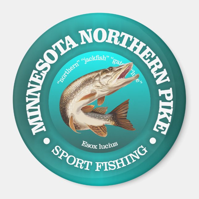 Minnesota Pike Fishing Magnet (Framsidan)