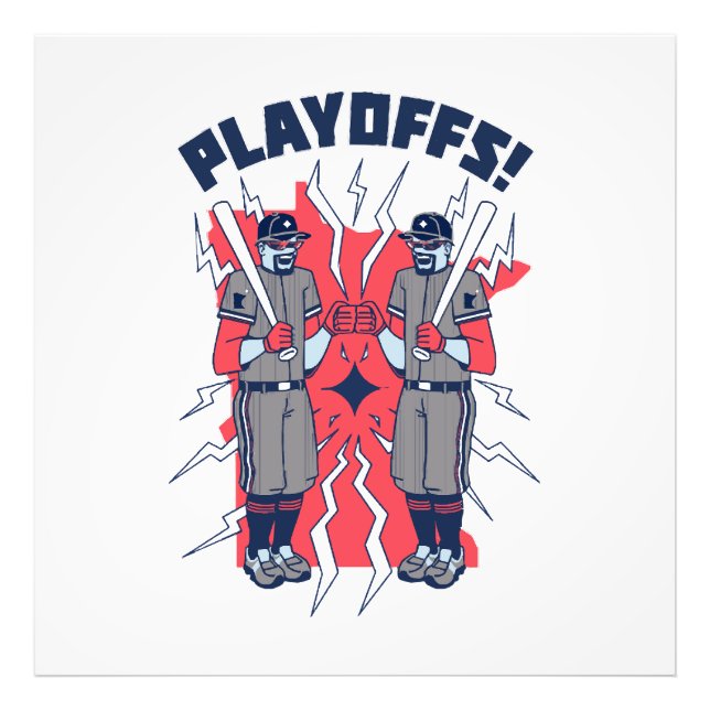 Minnesota Playoff Baseboll Fototryck (Framsidan)