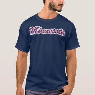 Minnesota Purple and Gold on White with Purple Glo T Shirt