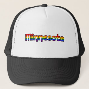 Minnesota Rainbow text Hat Keps