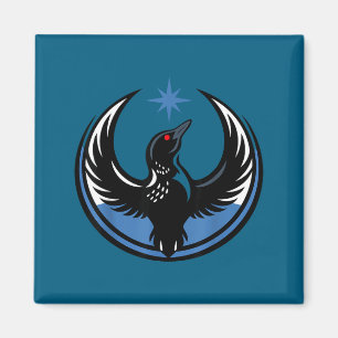 Minnesota Rebel Loon Mn Stat Illustration Magnet
