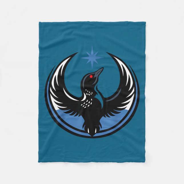 Minnesota Rebel Loon Mn State Illustration Fleecefilt (Framsidan)