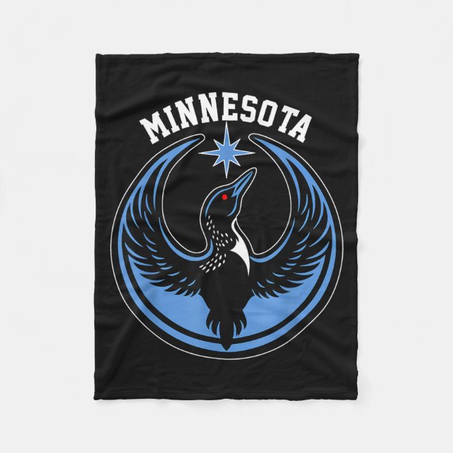 Minnesota Rebel Loon New Mn Artwork Fleecefilt (Framsidan)