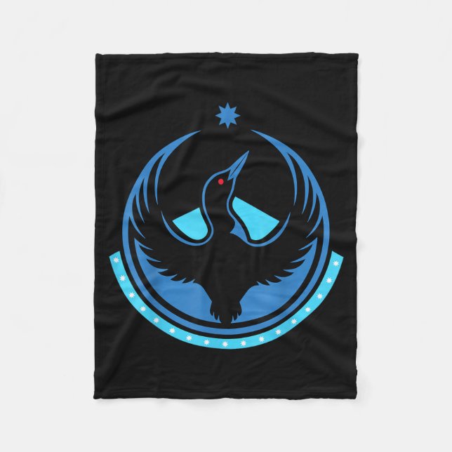 Minnesota Rebel Loon Ny Mn Konstverk Fleecefilt (Framsidan)
