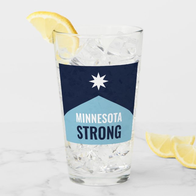 Minnesota Rebel Ny Statsflagga Glaskopp (Framsida Ice)
