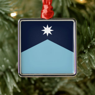 Minnesota Rebel Ny Statsflagga Julgransprydnad Metall