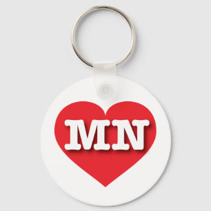 Minnesota Red Heart - I kärlek MN Nyckelring
