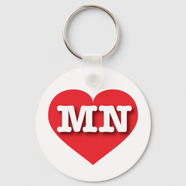 Minnesota Red Heart - I kärlek MN Nyckelring (Framsida)